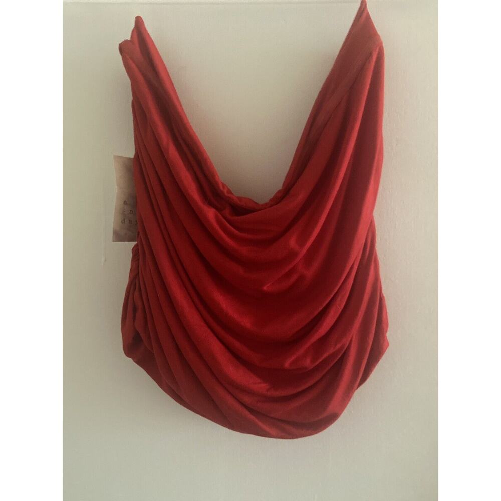 Red ruched relaxed tube top by A New Day